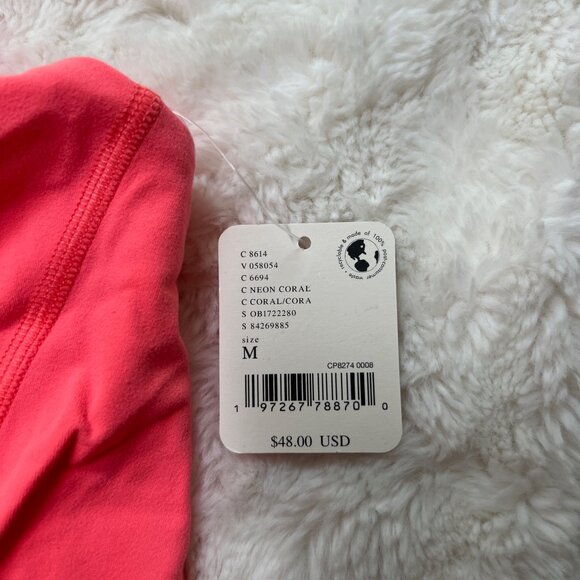 NWT Free People FP Movement Neon Coral Sports Bra – Women's Medium - Picture 7 of 9